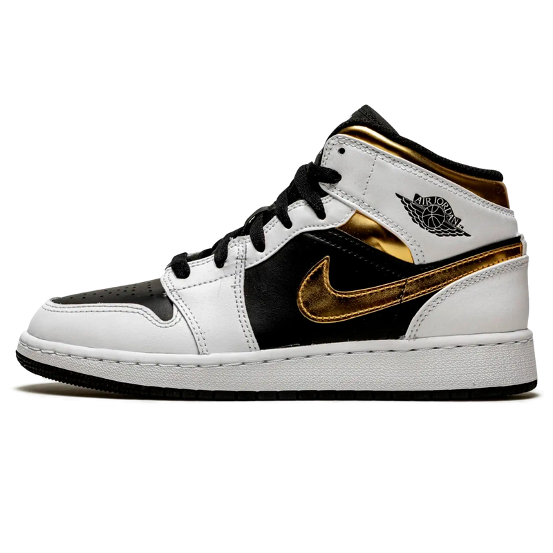 Tênis Air Jordan 1 Mid "White Gold" Branco / Dourado - Encomenda