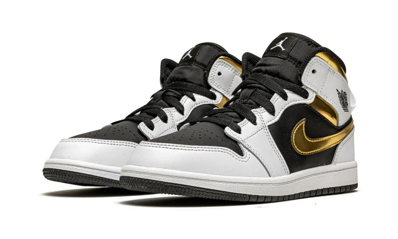 Tênis Air Jordan 1 Mid "White Gold" Branco / Dourado - Encomenda