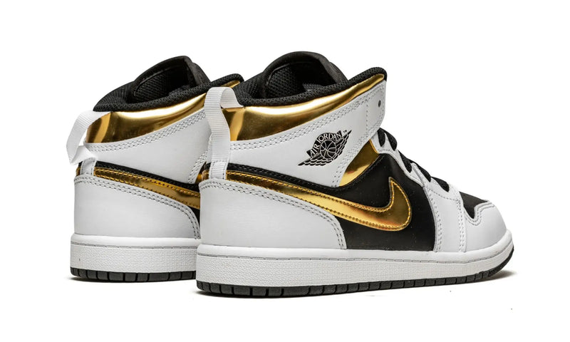 Tênis Air Jordan 1 Mid "White Gold" Branco / Dourado - Encomenda