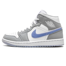Tênis Air Jordan 1 Mid Feminino "Wolf Grey" Cinza - Encomenda
