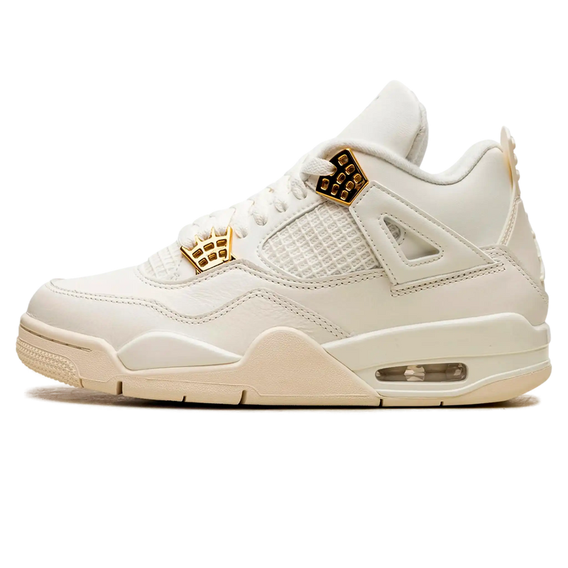 Tênis Air Jordan 4 "Metallic Gold" Branco / Dourado - Encomenda