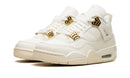 Tênis Air Jordan 4 "Metallic Gold" Branco / Dourado - Encomenda