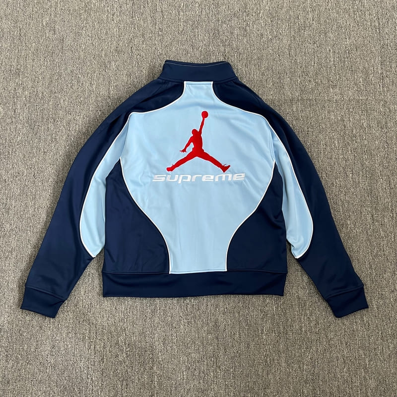 Conjunto Supreme x Jordan Tricot Track Blue - Encomenda