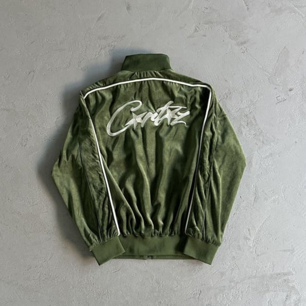 Conjunto Corteiz VVS Velour Jacket Green - ENCOMENDA