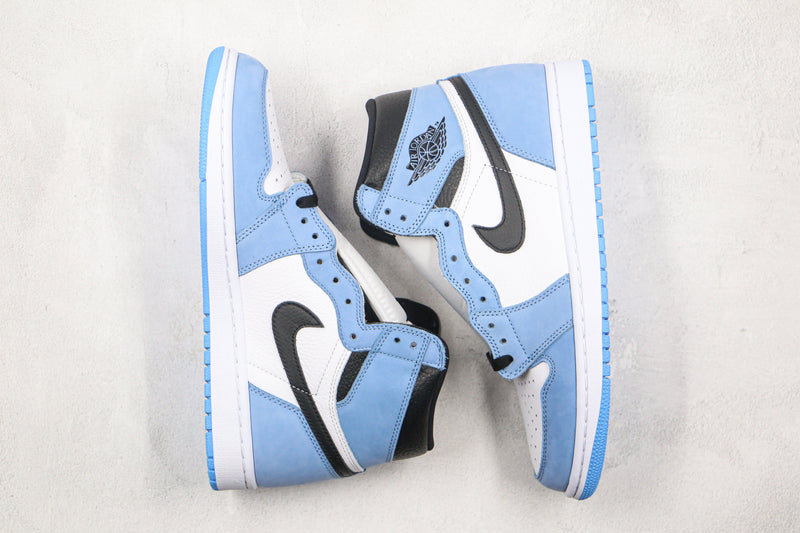 Jordan 1 Retro High White University Blue Black - Encomenda