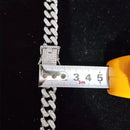 Corrente Prata Cuban Ice Cravejada - Encomenda