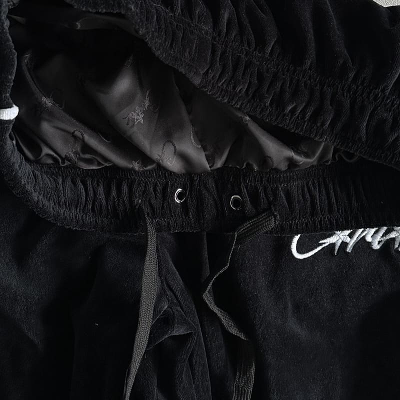Conjunto Corteiz Allstarz VVS Velour Black - ENCOMENDA