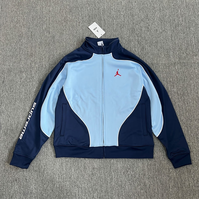 Conjunto Supreme x Jordan Tricot Track Blue - Encomenda