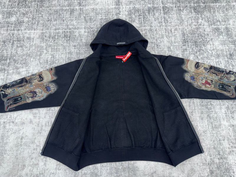 Moletom Michael Jackson x Supreme Dangerous Jaqueta Zip Up Black FW25-