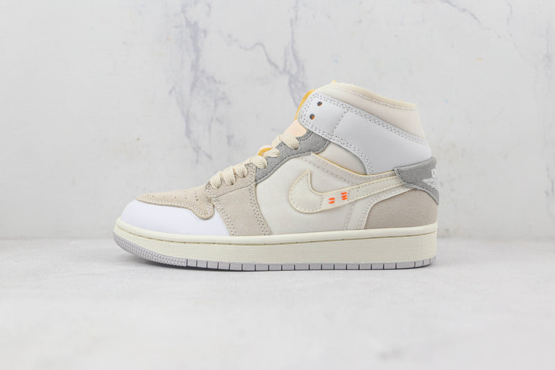 Jordan 1 Mid Craft Inside Out White Grey - Encomenda