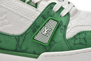 Louis Vuitton Trainer Green Monogram Denim White - Encomenda