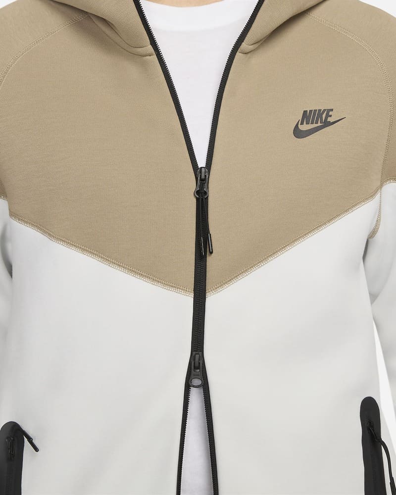 Conjunto Nike Tech Fleece Bege/Branco 2023 (New Season) - Encomenda