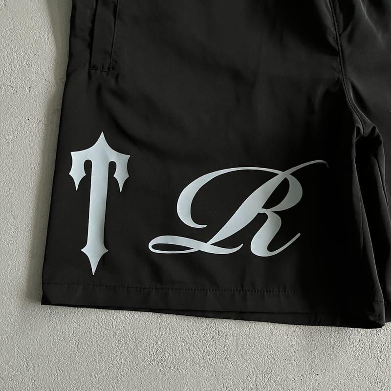 Shorts Trapstar Script Swimming Black/Nigara Mist - Encomenda