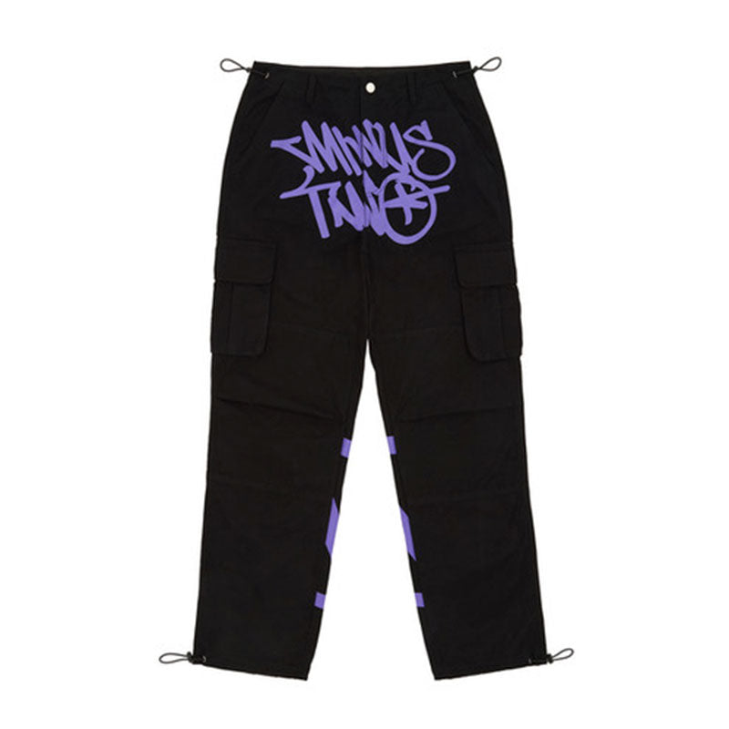 Calça Minus Two Cargo Preto/Roxa - Encomenda