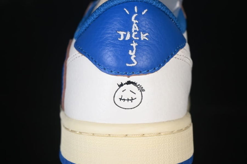 Air Jordan 1 Low Travis Scott x Fragment OG SP Sail Military Blue - ENCOMENDA