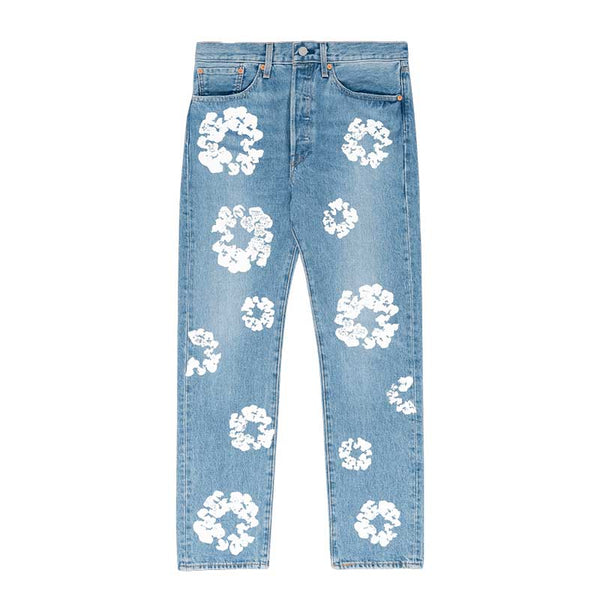 Calça Denim Tears x Levi's Cotton Wreath Jean Ligh Wash - Encomenda