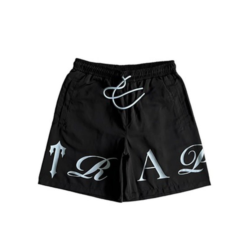 Shorts Trapstar Script Swimming Black/Nigara Mist - Encomenda