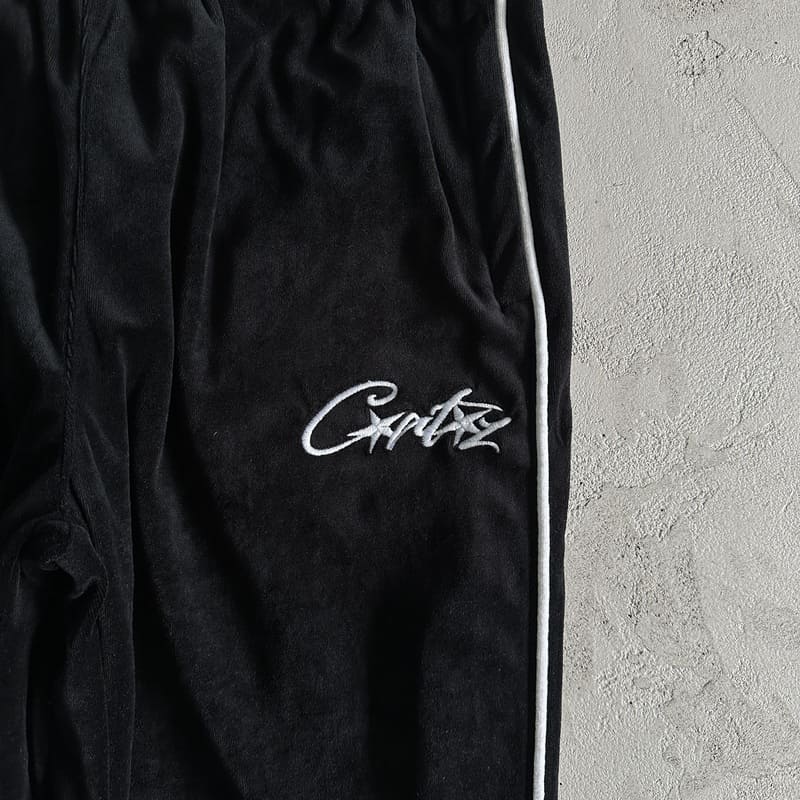 Conjunto Corteiz Allstarz VVS Velour Black - ENCOMENDA