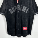 Camiseta Supreme Ultrasuede Mesh Baseball Preto - ENCOMENDA