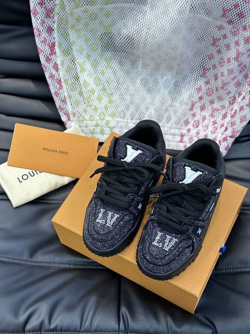 Louis Vuitton Black Crystal 'LV Trainer Maxi' - Encomenda