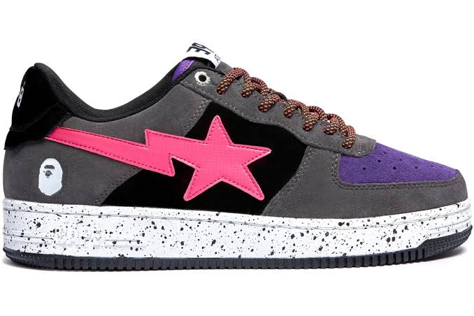 Bape Sta Black Grey Pink Suede - Encomenda