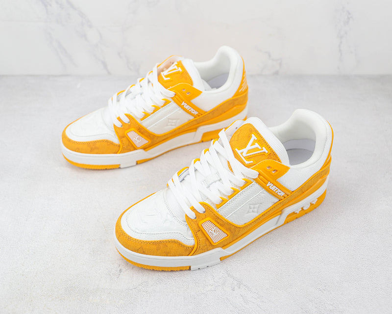 Louis Vuitton Trainer Yellow Monogram Denim White - Encomenda
