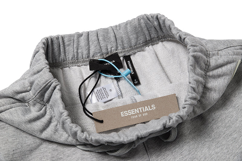 Bermuda Fear Of God Essentials Cinza escrita azul - Encomenda