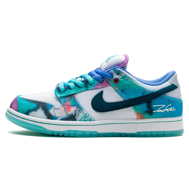 Tênis Nike Dunk Low SB x Futura "Bleached Aqua" Azul - Encomenda