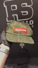 Boné Supreme Washed Chino Twill Camp Snake Verde - Pronta Entrega
